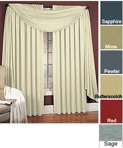 Dynasty Silk Rod Pocket 108 inch Window Curtain Panel  Overstock