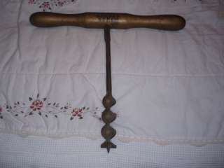 VINTAGE HAND BEAM DRILL AUGER BIT USED HISTORIC  