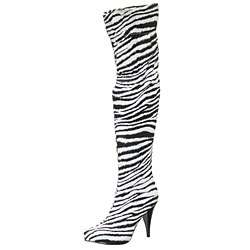 MIA Womens Midnight Animal Print Over the Knee Boots  Overstock 