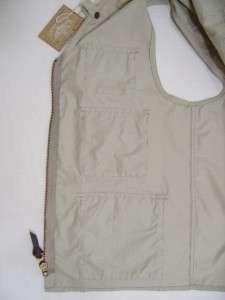   Fishing Camping Golf Travel Jacket Vest Zip Pockets M Outdoor Mens
