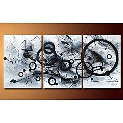   Abstract 3 piece Gallery wrapped Canvas Art Set  