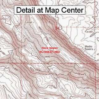 USGS Topographic Quadrangle Map   Rock Island, Washington (Folded 