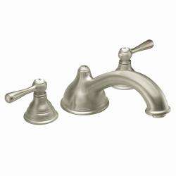   Brushed Nickel Double handle Low Arc Roman Tub Faucet  Overstock