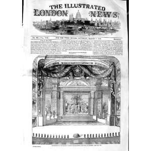   1846 DECORATION MAJESTY THEATRE PROSCENIUM DROP SCENE