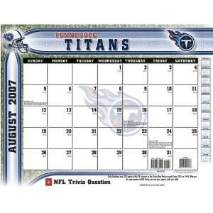  Tennessee Titans 2007   2008 22x17 Academic Desk Calendar 
