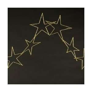   of 12 Giant Gold Glittered Star Christmas Garlands 6