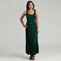 Calvin Klein Womens Black/ Green Striped Maxi Dress Compare 