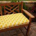Outdoor 60 Bench Cushion with Sunbrella Fabric   Stripes   