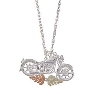 Black Hills Gold over Silver Motorcycle Necklace  Overstock