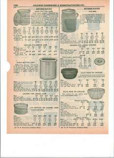 1937 Stoneware Churns High Butter Jar Cheese Crocks ad  