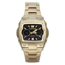 Casio Mens G Shock Goldtone Steel Black Dial Watch  Overstock