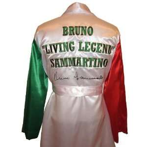  Bruno Sammartino Signed White Robe Living Legend On Back 
