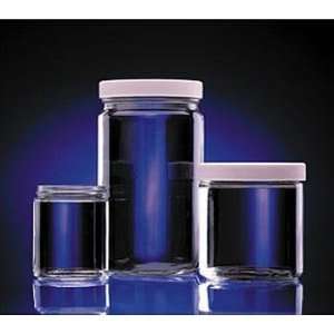 Wheaton Redi Pak(r) Clear, Straight Sided Jars with Caps, 120 mL, Case 