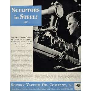   Oil Pegasus Steel Motor Lubricant   Original Print Ad