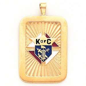  1 1/4in Knights of Columbus Pendant   10k Gold/10kt yellow 