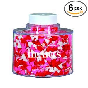 Dean Jacobs Hearts Stacking Jar, 3.0 Ounce (Pack of 6):  