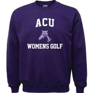 Abilene Christian Wildcats Purple Womens Golf Arch Crewneck 