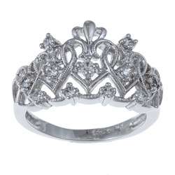 Sterling Essentials Sterling Silver Clear Cubic Zirconia Tiara style 