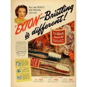  1945 Ad Weco Products Co Dr. Wests Miracle  Tuff Toothbrush Dental 