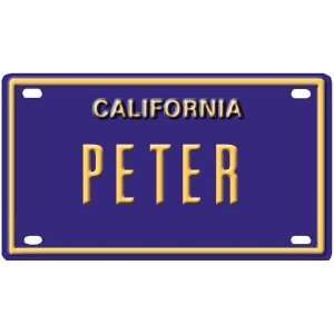    Peter Mini Personalized California License Plate 