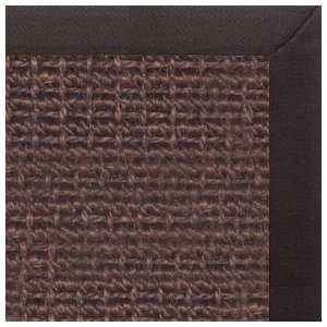 Coffee Sisal Rug with Black Linen Binding   2x3:  Home 