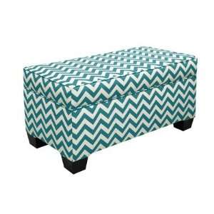 Upholstered Storage Bench Color True Turquoise