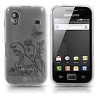 Clear Floral Gel Case For Samsung Galaxy Ace S5830  