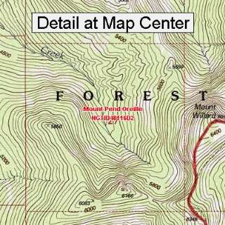   Map   Mount Pend Oreille, Idaho (Folded/Waterproof)
