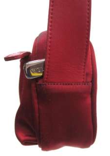 FURLA Red Satin Finish Mini Shoulder Bag Handbag  