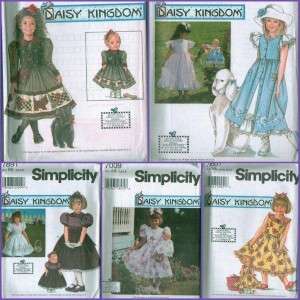Simplicity Daisy Kingdom Girls Pattern 17 Doll Clothes  