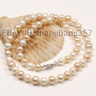 AA 7 8MM POLYCHROME CULTURED PEARL NECKLACE 15, 16, 17, 18, 19 