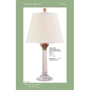 CHA8921 Chart House Crystal Column Lamp with Capital on Scalloped Base 