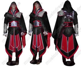 Assassins Creed 2 II brotherhood Black cosplay costume  