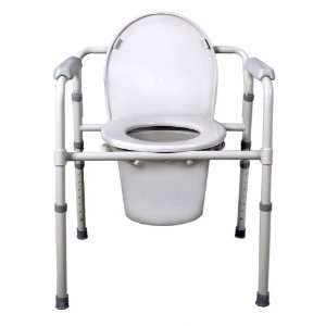    Deluxe Foldable Steel 3 in 1 Commode