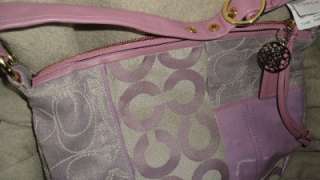 COACH SIGNATURE Lilac~Pink ALI PIECED HOBO Bag  