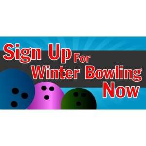  3x6 Vinyl Banner   Winter Bowling League: Everything Else