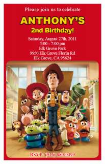 10 Toy Story 2 Buzz Woody Personalized Invitations C  
