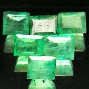  Emerald Faceted Baquette Columbian Unset Loose Gemstones 5 