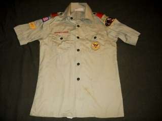 Boy Scout Uniform Shirt Short sleeves top Tan BSA YMD Youth Medium M 