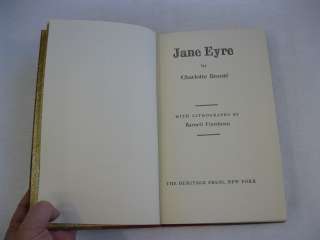 Jane Eyre CHARLOTTE BRONTE Heritage Press in Slipcase 1942  