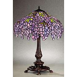 Tiffany style Wisteria Stained Glass Table Lamp  Overstock