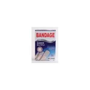 Bulk Savings 339091 Adhesive Bandages 50Ct Sheer Multi Pack  Case of 