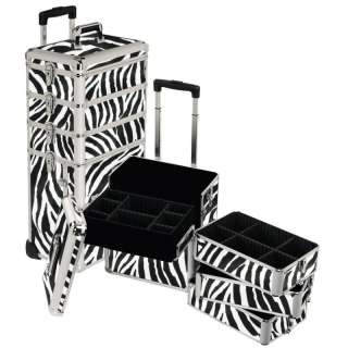 IN 1 PRO ROLLING MAKEUP COSMETIC CASE BOX STORAGE KIT WITH LOCK AND 