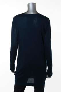 Tahari NEW Womens Blue Rhinestone Tunic Sweater Top Sz Medium M NWT 