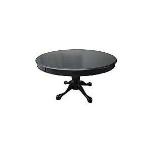  Round 61 inch Furniture Poker Table With Dining Top Black 
