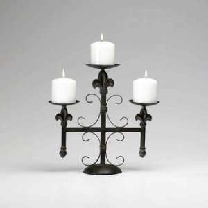   02776 Trace Table Candelabra, Aged Rust Finish