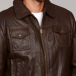 MICHAEL Michael Kors Mens Leather Jacket  