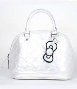 Hello Kitty White Patent Embossed Tote Bag NWT!  
