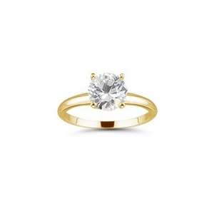  1.61 Cts White Sapphire Solitaire Ring in 14K Yellow Gold 