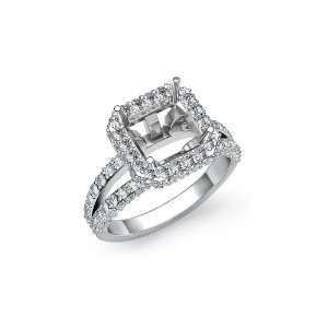  1.53 ct Round Diamond Engagement Ring Asscher Setting, F 